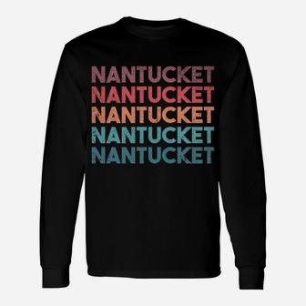 Nantucket Vintage Style Retro Color Unisex Long Sleeve | Crazezy