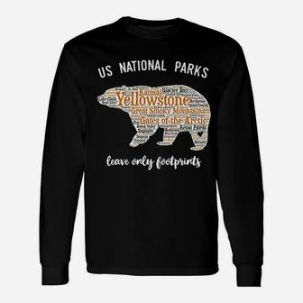 National Park Listing All National Parks Long Sleeve T-Shirt - Thegiftio UK