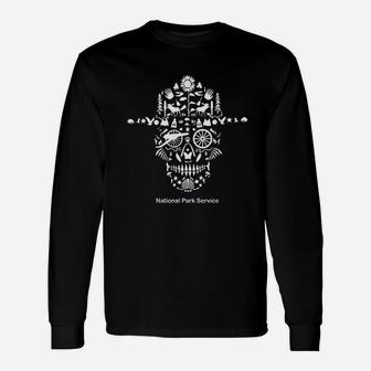 National Park Service Skull Animals Hiking Camping Eliments Unisex Long Sleeve | Crazezy CA