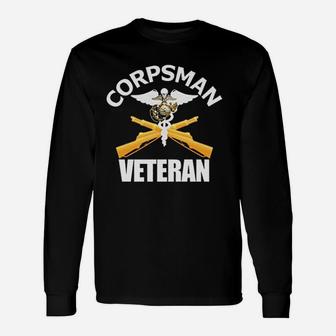 Navy Corpsman Navy Veteran Gift Ideas Unisex Long Sleeve | Crazezy