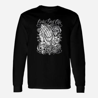 Navy Only God Can Judge Me Unisex Long Sleeve | Crazezy CA