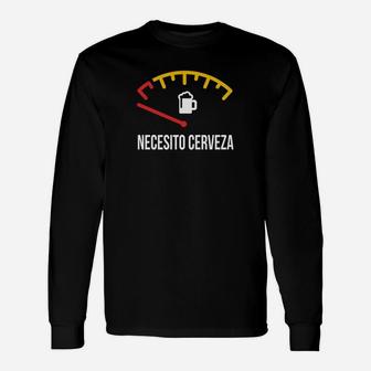 Necesito Cerveza Spanish Quote Long Sleeve T-Shirt - Thegiftio