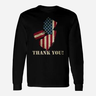 New Jersey Veteran Thank You T-Shirt Memorial Day Unisex Long Sleeve | Crazezy