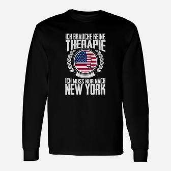 New York Therapie Motiv Langarmshirts - Inspiration für Städtereisen - Seseable