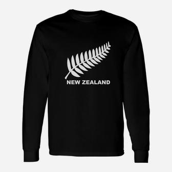New Zealand Retro Soccer Rugby Kiwi Fern Crest Graphic Unisex Long Sleeve | Crazezy