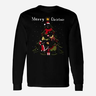 Newfoundland Christmas Tree Xmas Dog Lover Sweatshirt Unisex Long Sleeve | Crazezy