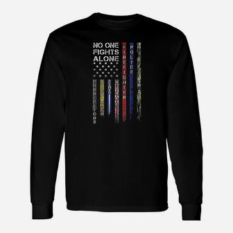 No One Fights Alone Proud Job Unisex Long Sleeve | Crazezy
