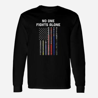 No One Fights Alone Unisex Long Sleeve | Crazezy