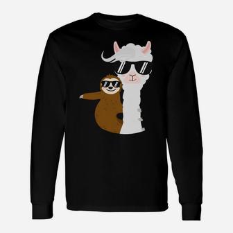 No Prob-Llama Funny Sloth Llama Squad Gift Christmas Unisex Long Sleeve | Crazezy CA