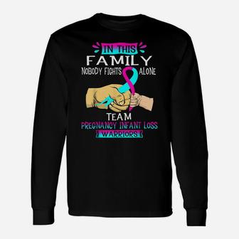 Nobody Fights Alone Team Pregnancy Infant Loss Warrior Shirt Unisex Long Sleeve | Crazezy