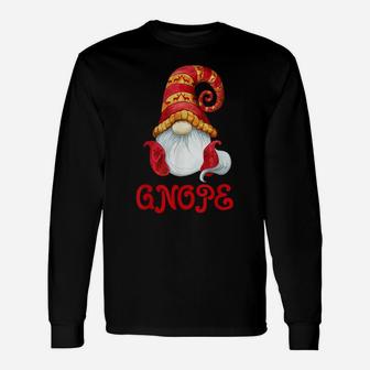 Nordic Gnome Christmas Gnope - Garden Gnome Merry Christmas Unisex Long Sleeve | Crazezy
