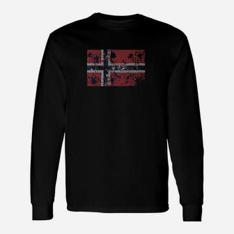 Norway Flag Faded Abstract Norwegian Flag Unisex Long Sleeve | Crazezy AU