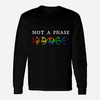 Not A Phase Skellington Moons Lgbt Long Sleeve T-Shirt - Monsterry