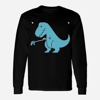Now I'm Unstoppable - Funny T-Rex Dinosaur Unisex Long Sleeve | Crazezy CA