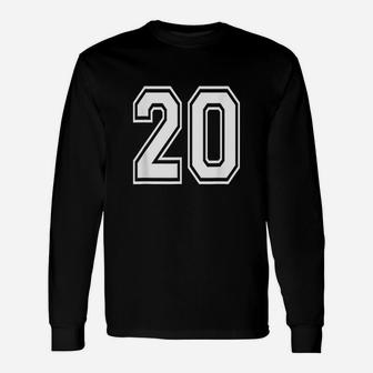 Number 20 Birthday Varsity Sports Team Jersey Unisex Long Sleeve | Crazezy UK