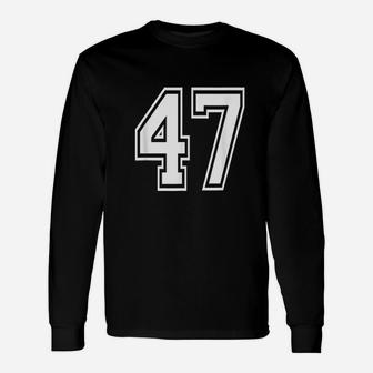 Number 47 Birthday Varsity Sports Team Jersey Unisex Long Sleeve | Crazezy UK