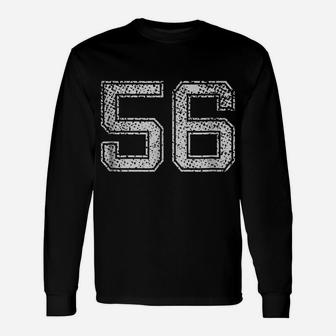 Number 56 Numbered Retro Style Birthday Gift Unisex Long Sleeve | Crazezy DE