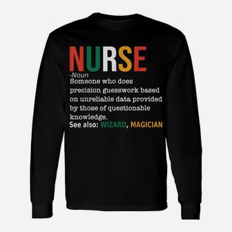 Nurse Definition Noun Funny Nurse Nursing School Unisex Long Sleeve | Crazezy