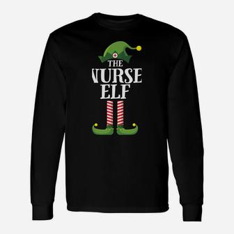 Nurse Elf Matching Family Group Christmas Party Pajama Unisex Long Sleeve | Crazezy DE