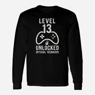 Official Teenager 13Th Birthday Level 13 Unlocked Unisex Long Sleeve | Crazezy