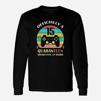 Officially A Teenager 15 Years Old Vintage Unisex Long Sleeve | Crazezy