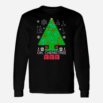 Oh Chemist Tree Chemistree Funny Science Chemistry Christmas Sweatshirt Unisex Long Sleeve | Crazezy CA