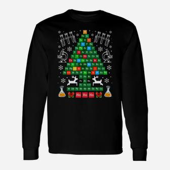 Oh Chemistree Christmas Chemistry Science Periodic Table Sweatshirt Unisex Long Sleeve | Crazezy CA