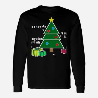 Oh Geometree Christmas Tree Math Teacher Geometry Xmas Gift Unisex Long Sleeve | Crazezy CA