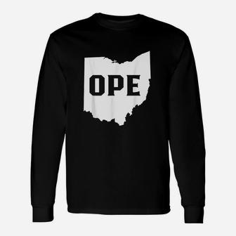 Ohio Silhouette Ope Funny Midwest Slang Quote Unisex Long Sleeve | Crazezy DE