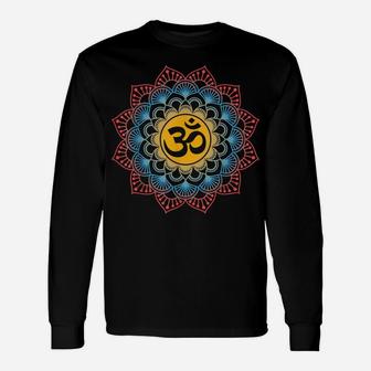 Om Symbol Mandala Flower Meditation Workout Yoga Lover Gift Unisex Long Sleeve | Crazezy