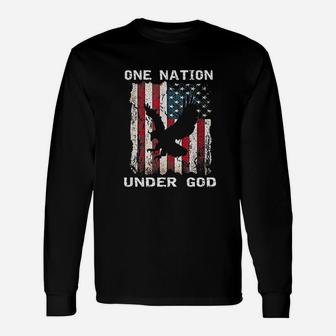 One Nation Under God Flag Unisex Long Sleeve | Crazezy DE