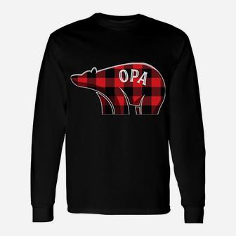 Opa Bear Christmas Plaid Family Matching Pajama Xmas Gift Sweatshirt Unisex Long Sleeve | Crazezy