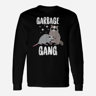 Opossum And Raccoon Shirt Garbage Gang Funny Animals T-Shirt Unisex Long Sleeve | Crazezy