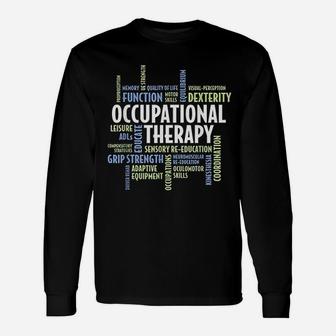 Ot Words Ot Month For Occupational Therapist Long Sleeve T-Shirt - Thegiftio UK