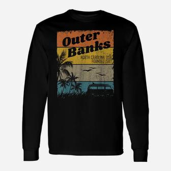 Outer Banks Nc Retro Beach Surfing Pogue Life Outer Banks Unisex Long Sleeve | Crazezy