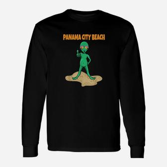 Panama City Beach Alien Long Sleeve T-Shirt - Monsterry DE