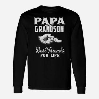 Papa And Grandson Best Friends For Life Grandpa Gift Men Unisex Long Sleeve | Crazezy CA