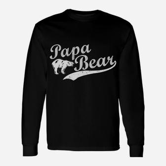 Papa Bear Father's Day Gift For Dad Unisex Long Sleeve | Crazezy DE