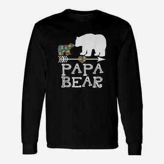 Papa Bear Men Father Daddy Awareness Unisex Long Sleeve | Crazezy