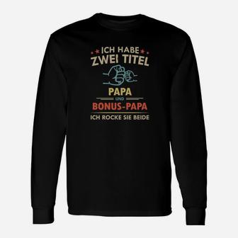 Papa & Bonus-Papa Langarmshirts - Doppelt Starkes Motiv für Väter - Seseable