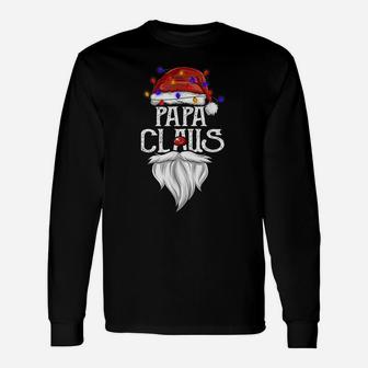 Papa Claus Shirt Christmas Pajama Family Matching Xmas Sweatshirt Unisex Long Sleeve | Crazezy
