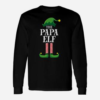 Papa Elf Matching Family Group Christmas Party Pajama Unisex Long Sleeve | Crazezy