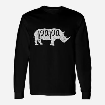 Papa Rhino Rhino Lovers Unisex Long Sleeve | Crazezy