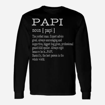 Papi Definition Grandpa Father's Day Gifts - Men Unisex Long Sleeve | Crazezy