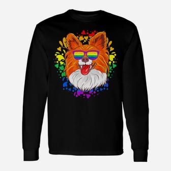 Papillon Dog Lgbt Rights Gay Pride Awareness Month Long Sleeve T-Shirt - Monsterry