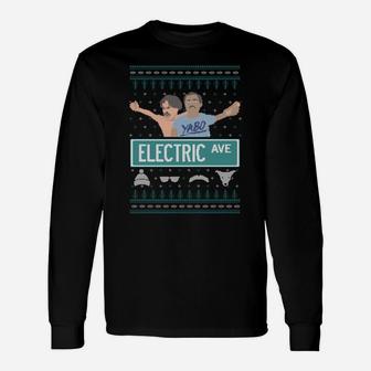 Pardon My Take Electric Avenue Ugly Christmas Sweater Sweatshirt Unisex Long Sleeve | Crazezy