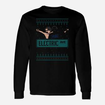 Pardon My Take Electric Avenue Ugly Christmas Sweater Unisex Long Sleeve | Crazezy