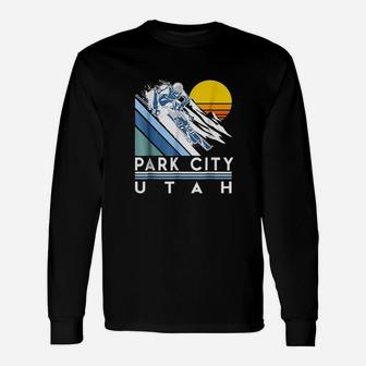 Park City Utah Retro Ski Unisex Long Sleeve | Crazezy