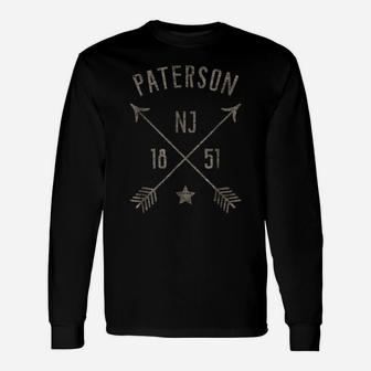 Paterson Nj T Shirt Cool Vintage Retro Style Home City Unisex Long Sleeve | Crazezy