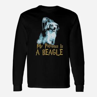 My Patronus Is A Beagle Long Sleeve T-Shirt - Monsterry